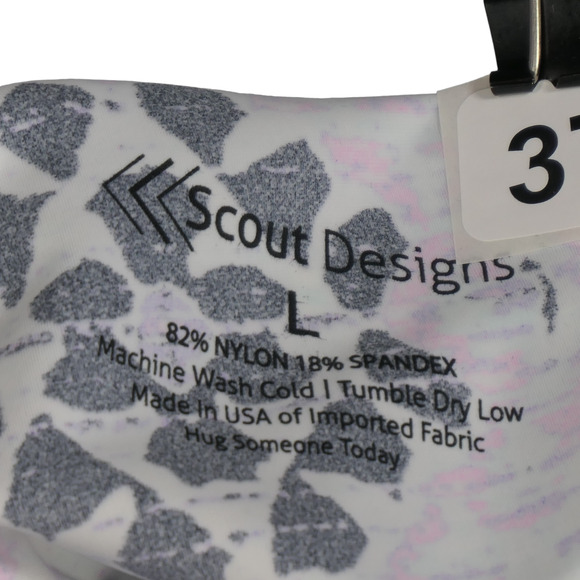 Scout Designs Swim Shorts Womens L Purple Swimsuit Bottom Hi Waist Ruched Sides - Picture 6 of 7